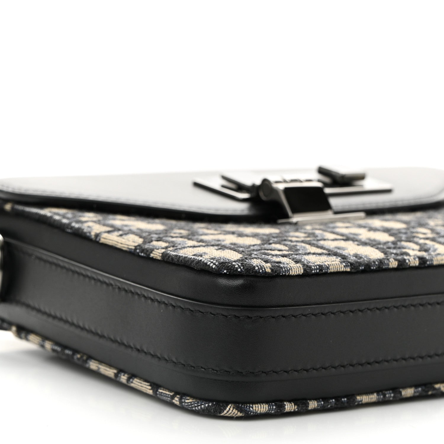 Christian Dior Oblique Smooth Calfskin Messenger Beige Black 9 of 11