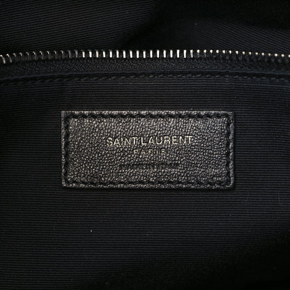 Saint Laurent Crinkled Calfskin Matelasse Monogram Large Niki Chain Satchel Deep Marine 6 of 9