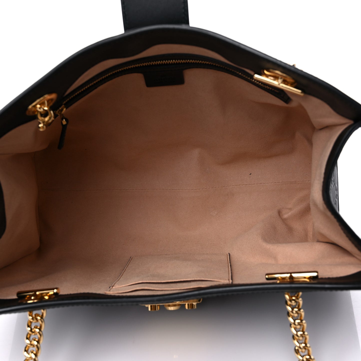 Guccissima Medium Padlock Tote Black