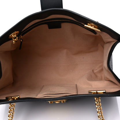 Gucci Guccissima Medium Padlock Tote Black 5 of 13