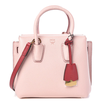 MCM Grained Calfskin Mini Milla Tote Pale Mauve 1 of 7