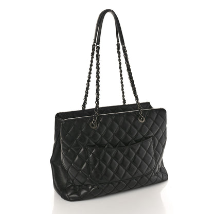 Chanel Caviar Quilted City Shopping Tote Black 2 of 14