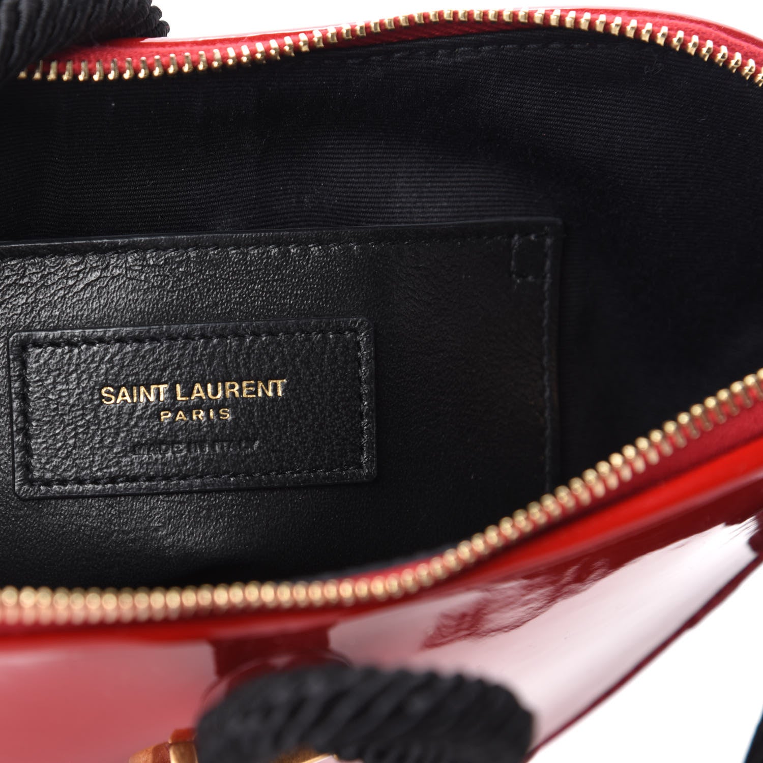 Saint Laurent Patent Sac Coeur Heart Shaped Clutch Red 6 of 9