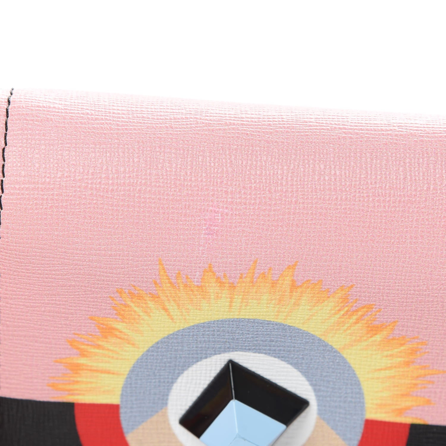 Fendi Vitello Elite Century Hypnoteyes Studded Tube Wallet On Chain Bubblegum Multicolor 11 of 14