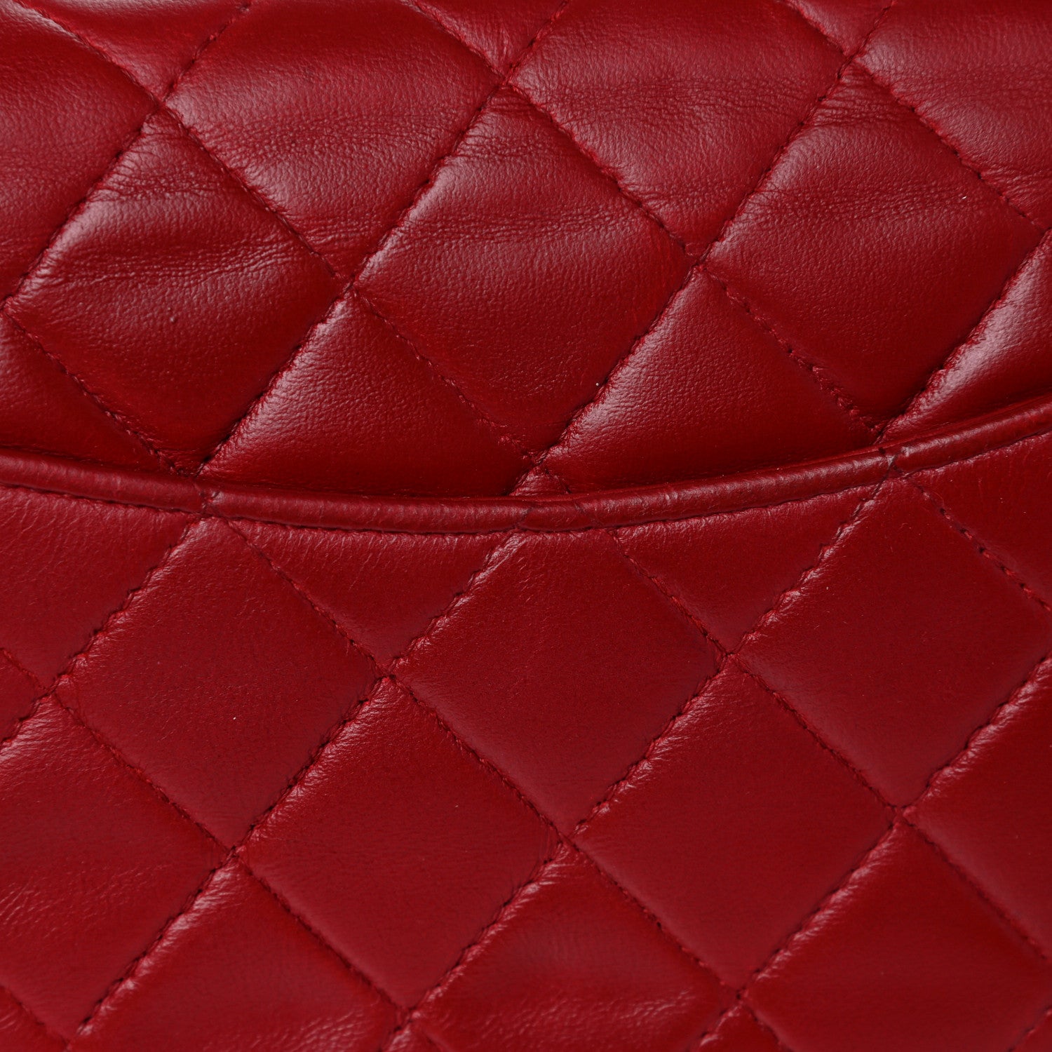 Chanel Lambskin Quilted Mini Rectangular Flap Dark Red 12 of 14