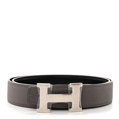 Hermes Box Togo 32mm Martelee H Belt 90 Black Etain 1 of 7
