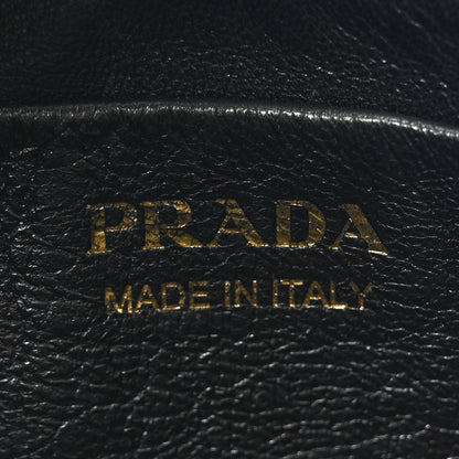 Prada Soft Calfskin Arque Shoulder Bag Black 6 of 10
