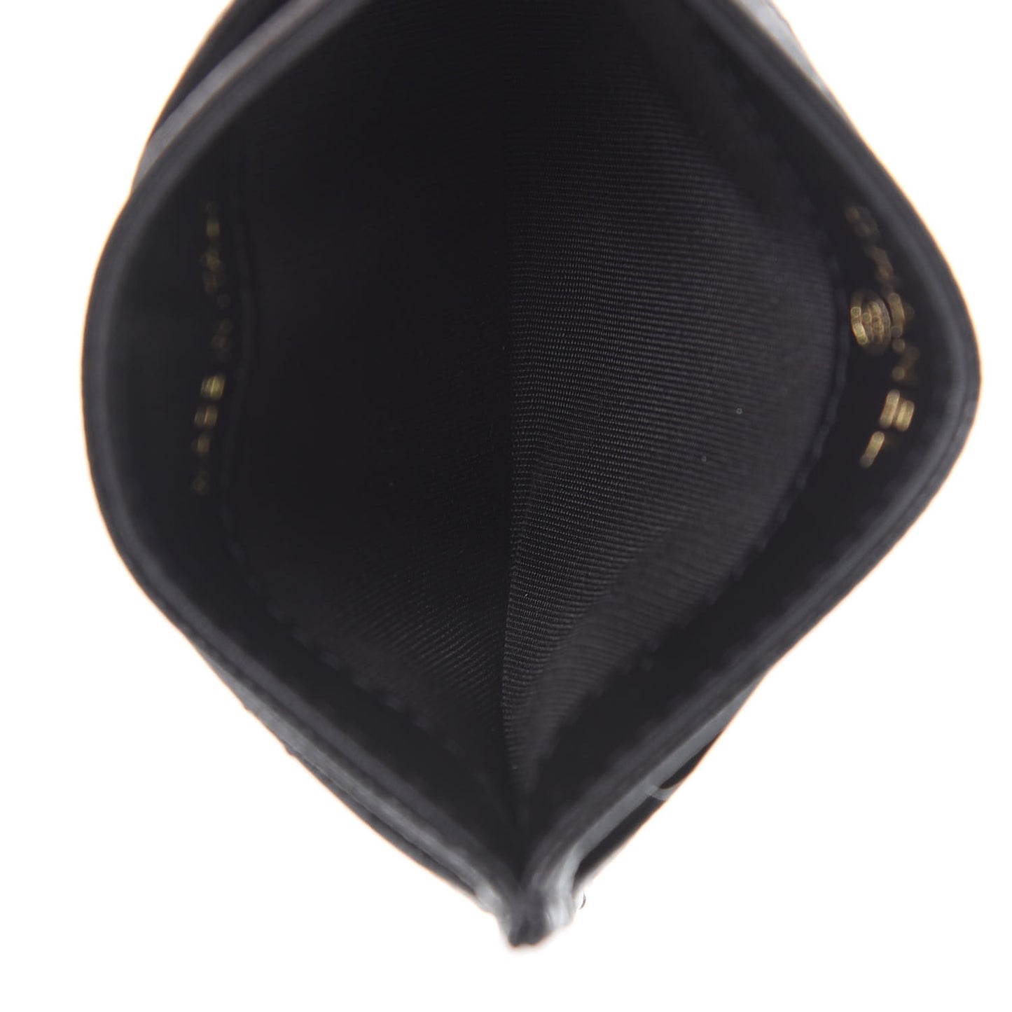 Caviar Quilted French New Wave Card Holder Black