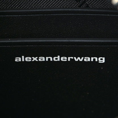 Alexander Wang Mesh Crystal Rhinestone Mini Heiress Pouch Black Silver 6 of 12