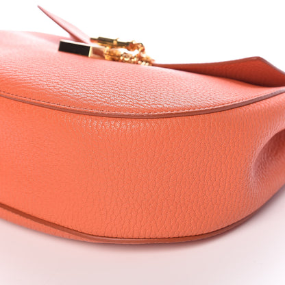 Chloe Grained Lambskin Drew Shoulder Bag Mandarin 9 of 9