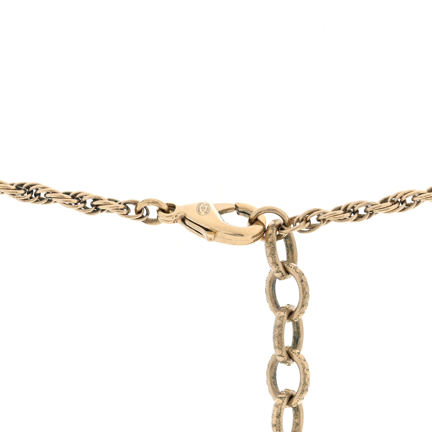 Chanel Pearl CC Round Pendant Necklace Gold 4 of 5