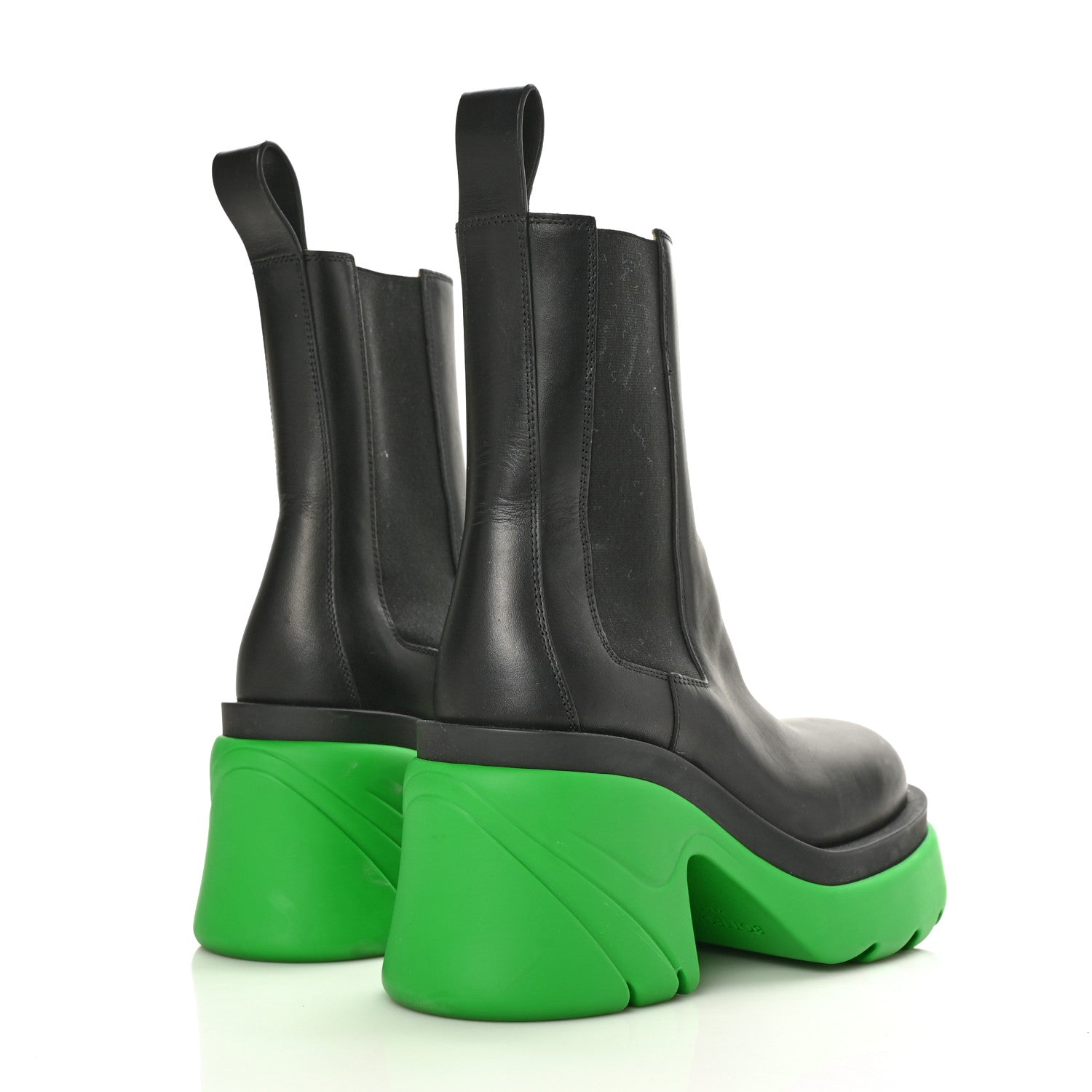 Bottega Veneta Calfskin The Flash Chelsea Boots 38 Black Grass 4 of 7
