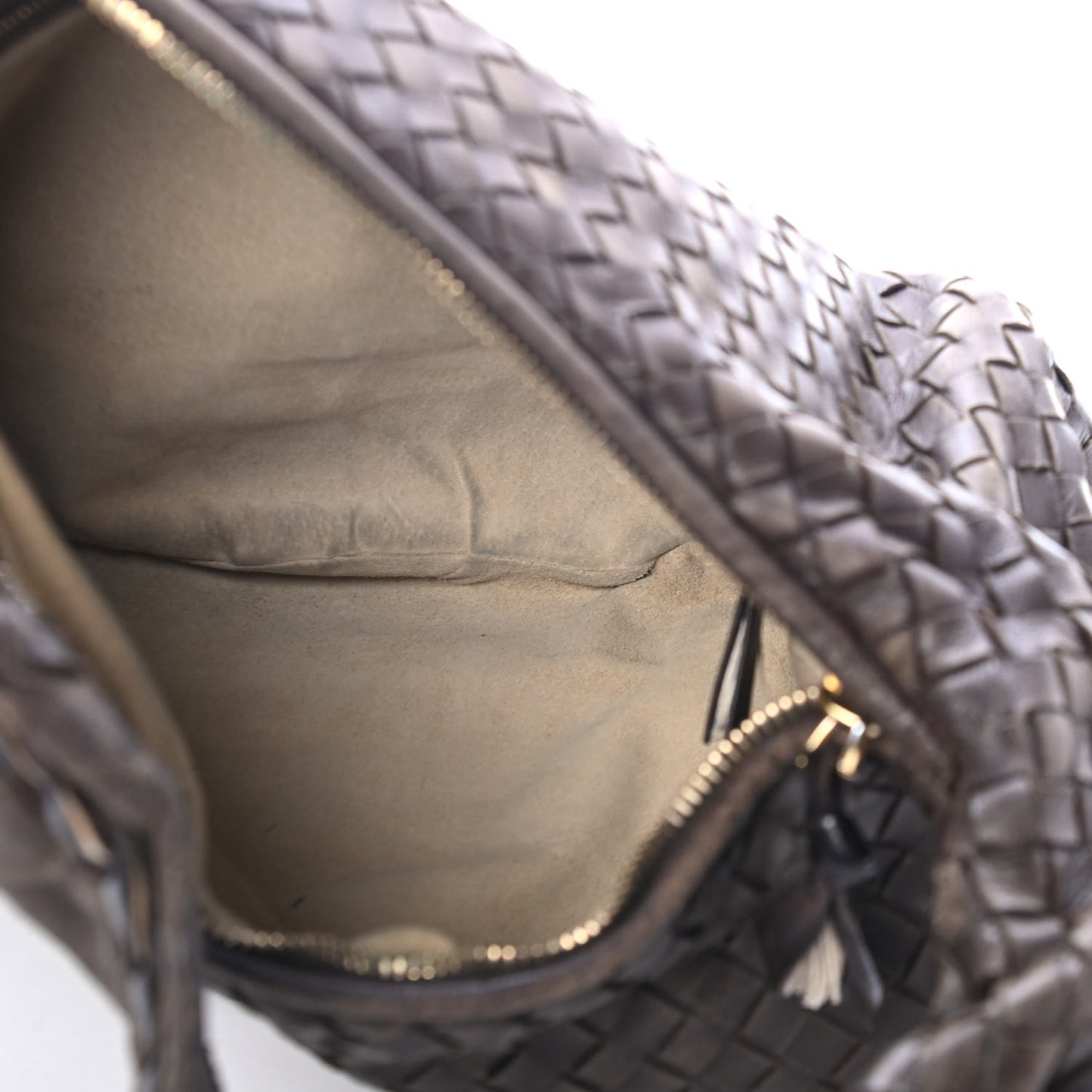 Nappa Intrecciato Medium Veneta Hobo Ebano