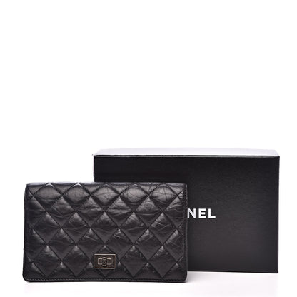 Chanel Aged Calfskin Quilted Reissue Yen Wallet Black 11 of 11