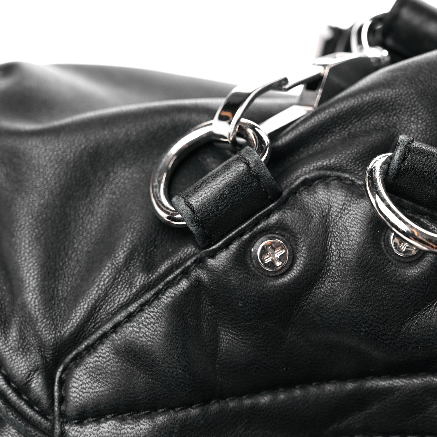 Alexander Wang Lambskin Marti Backpack Bag Washed Black Rhodium Hardware 19 of 19