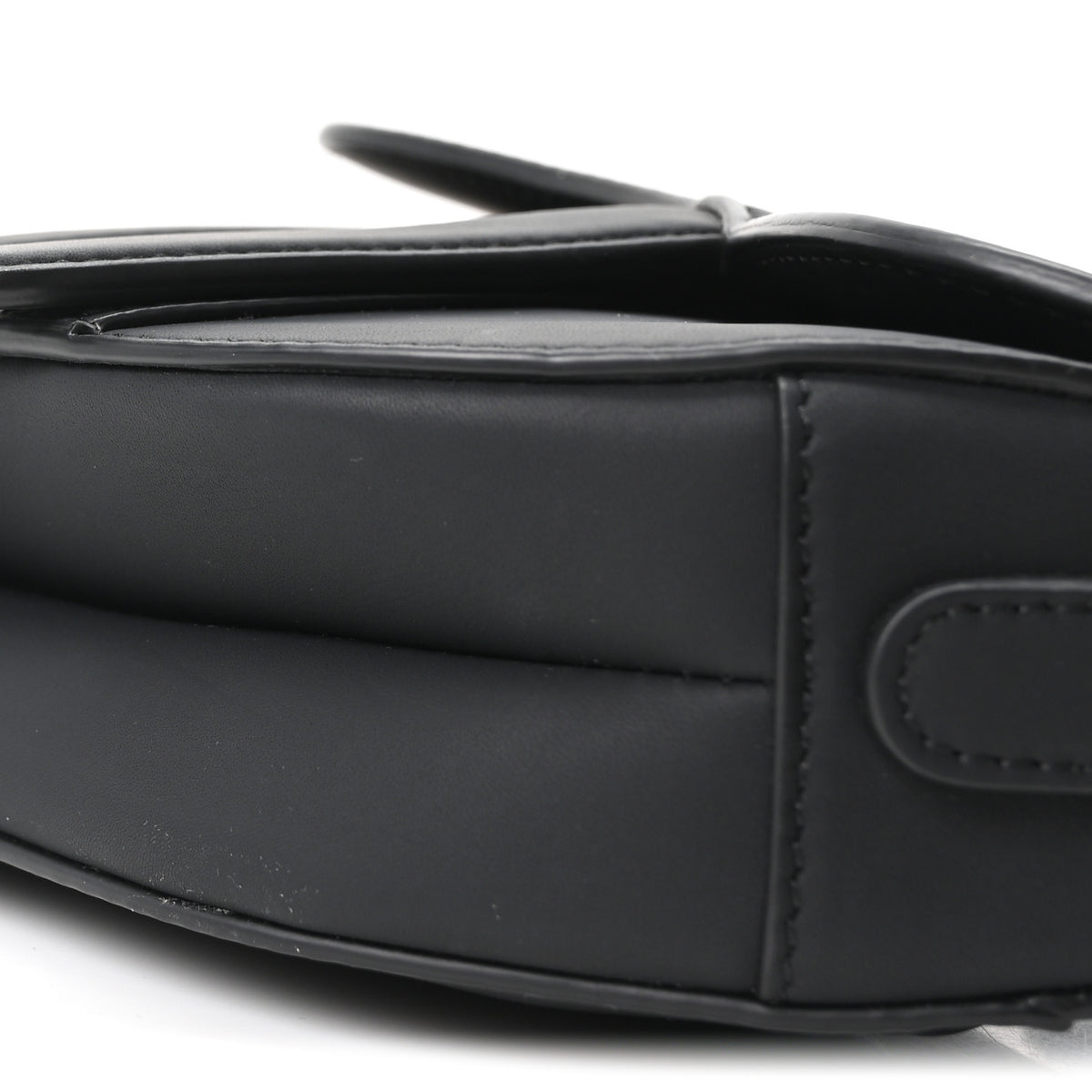 Ultra Matte Calfskin Mini Saddle Bag Black