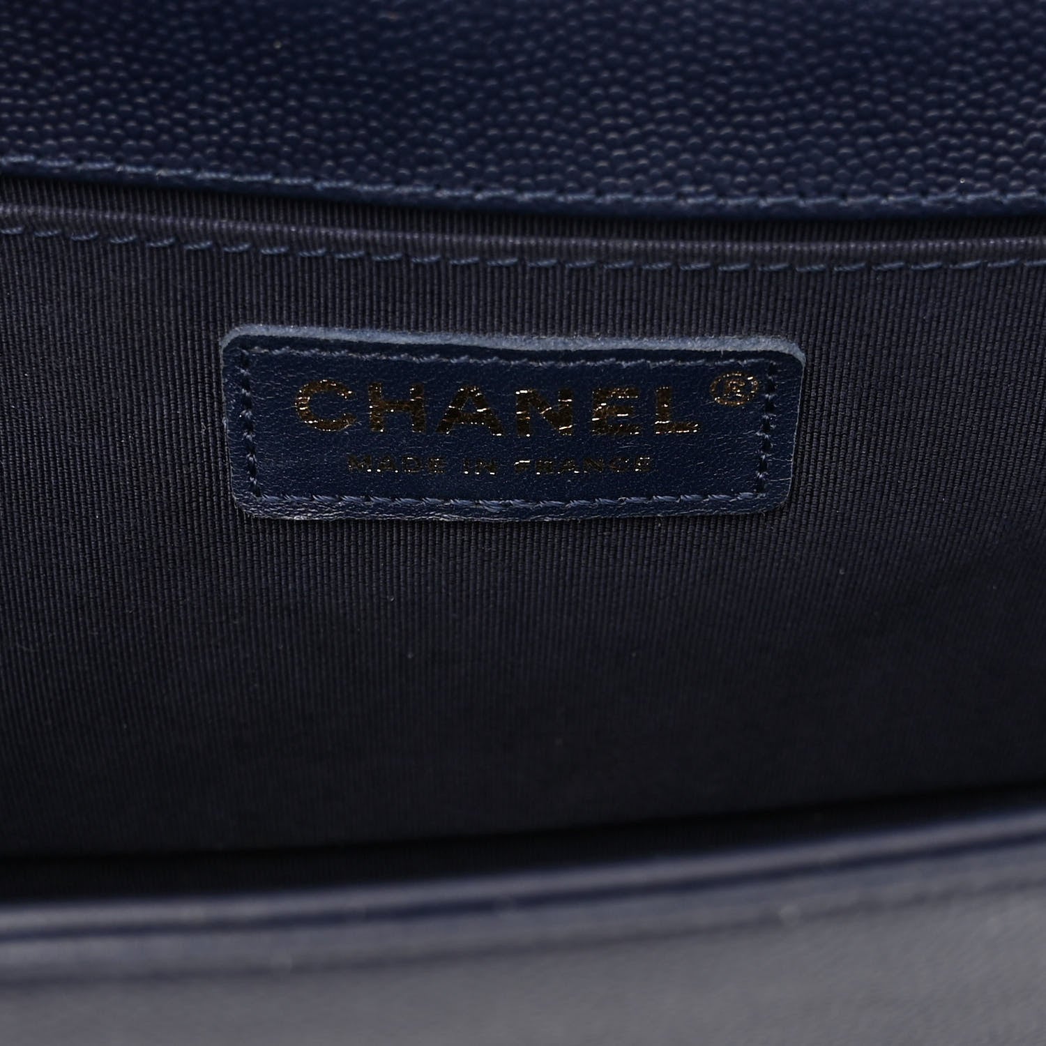 Chanel Caviar Quilted Medium Boy Flap Navy 6 of 10