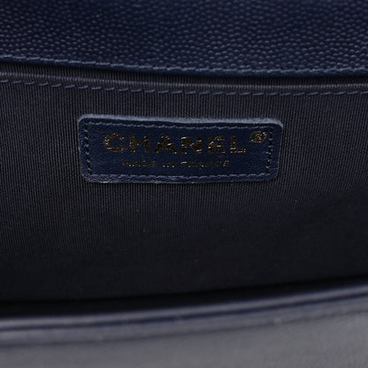 Chanel Caviar Quilted Medium Boy Flap Navy 6 of 10