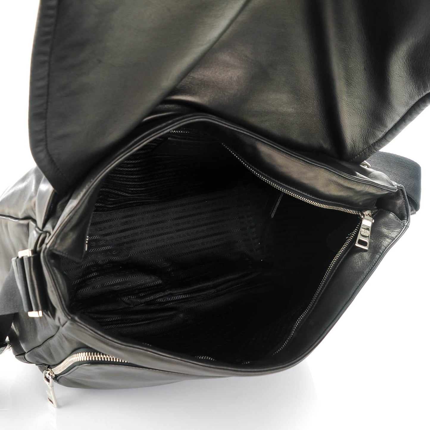 Nappa Messenger Bag Nero Black