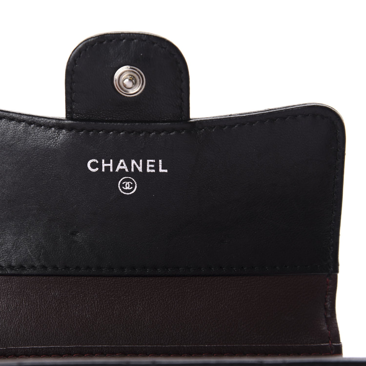 Chanel Lambskin Quilted Compact Flap Wallet Black 5 of 8