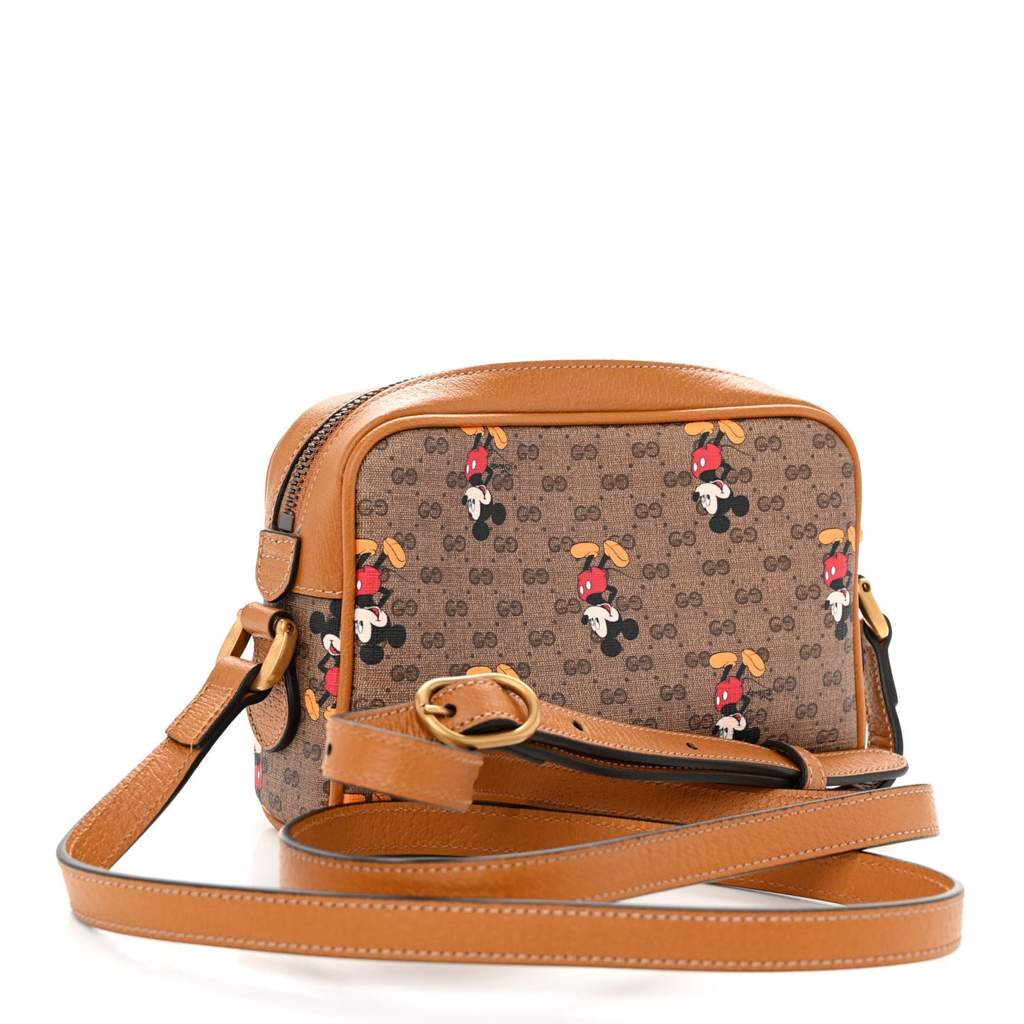 X DISNEY Mini Vintage GG Supreme Monogram Mickey Mouse Shoulder Bag Beige Vintage Sun Oil