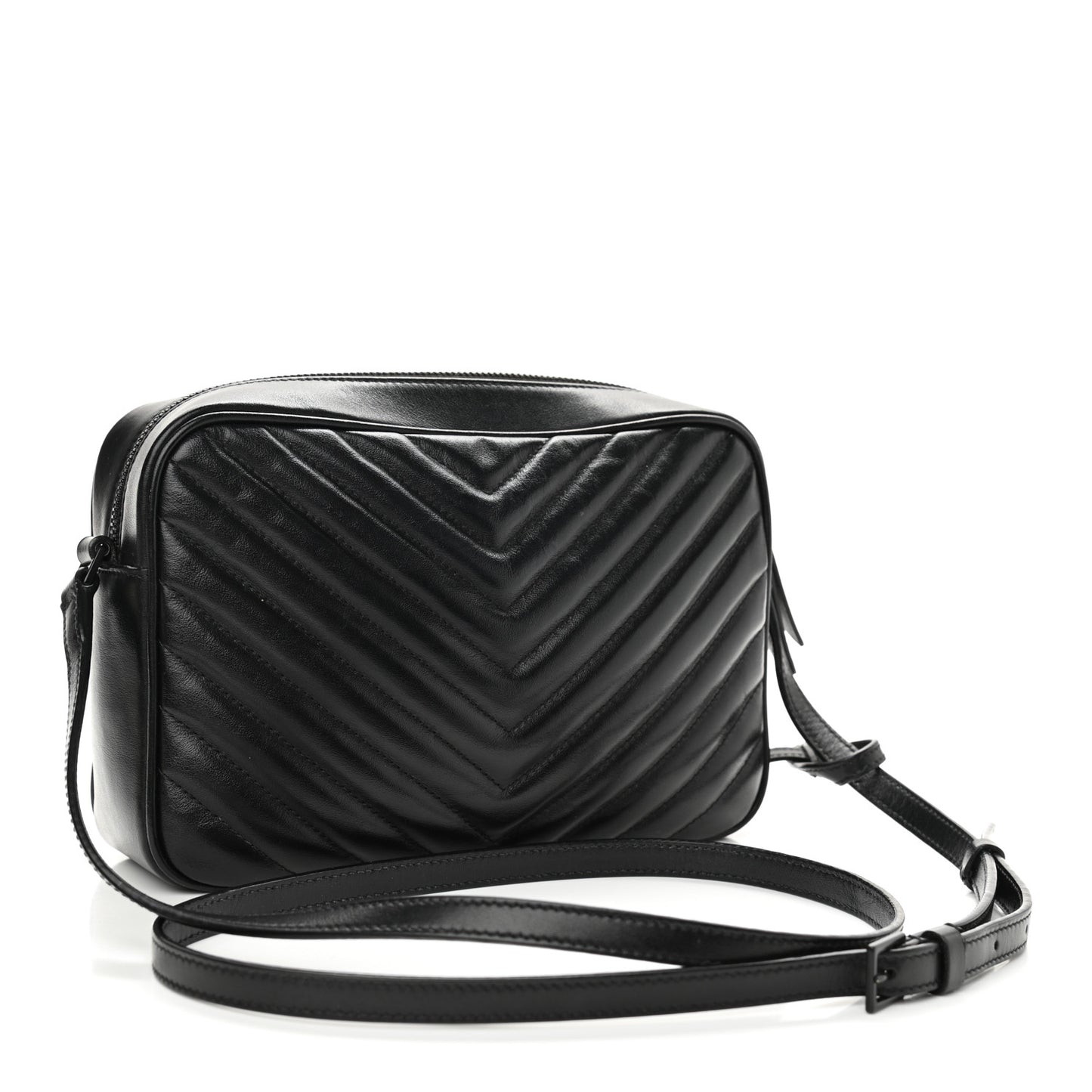 Calfskin Matelasse Monogram Lou Camera Bag Black