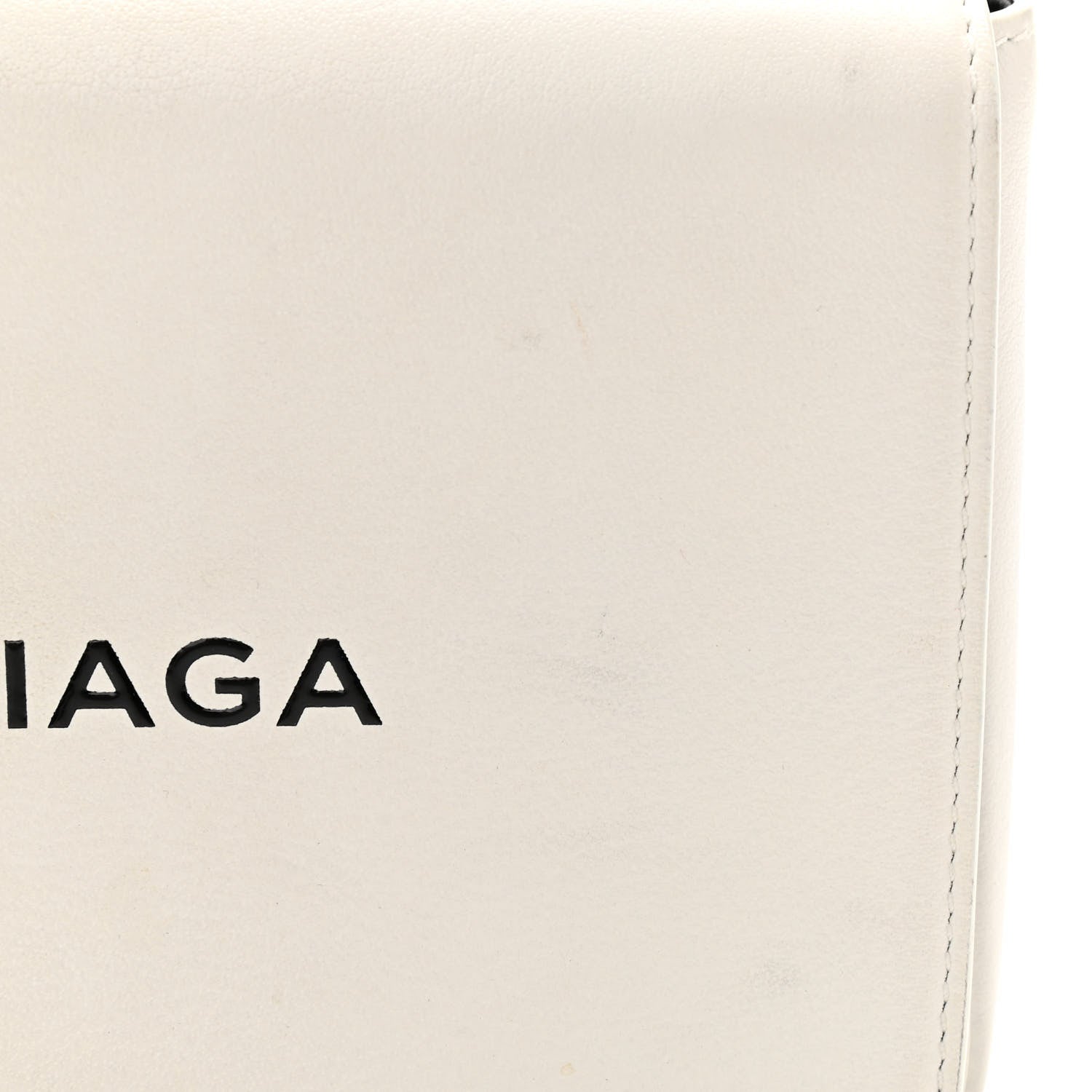 Balenciaga Pebbled Calfskin Chain Wallet White 11 of 11