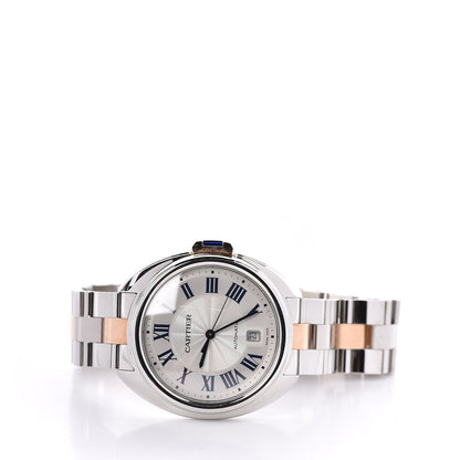 Cartier Stainless Steel 18K Pink Gold 40mm Cle De Automatic Watch 3 of 7