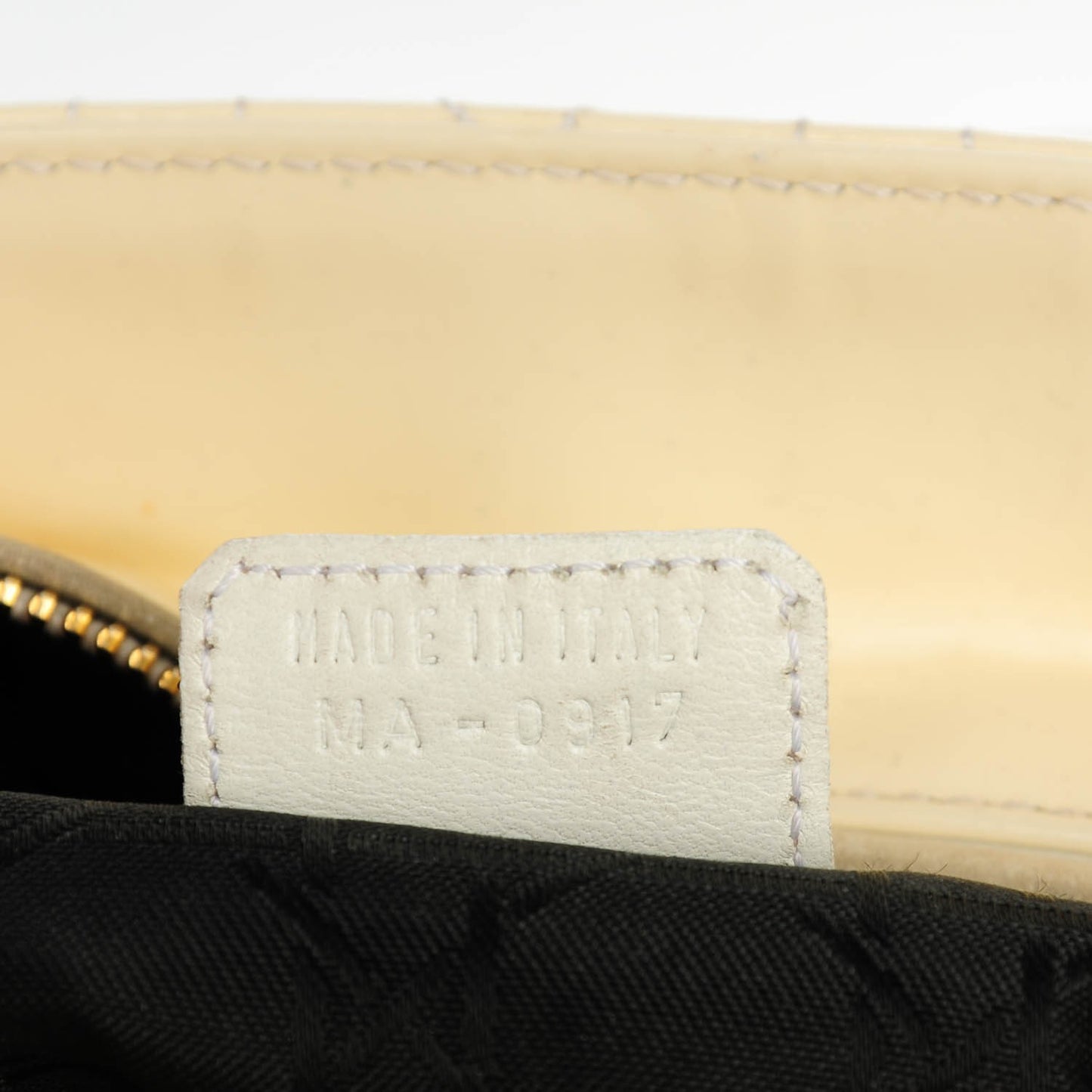 Patent Cannage Medium Lady Dior White