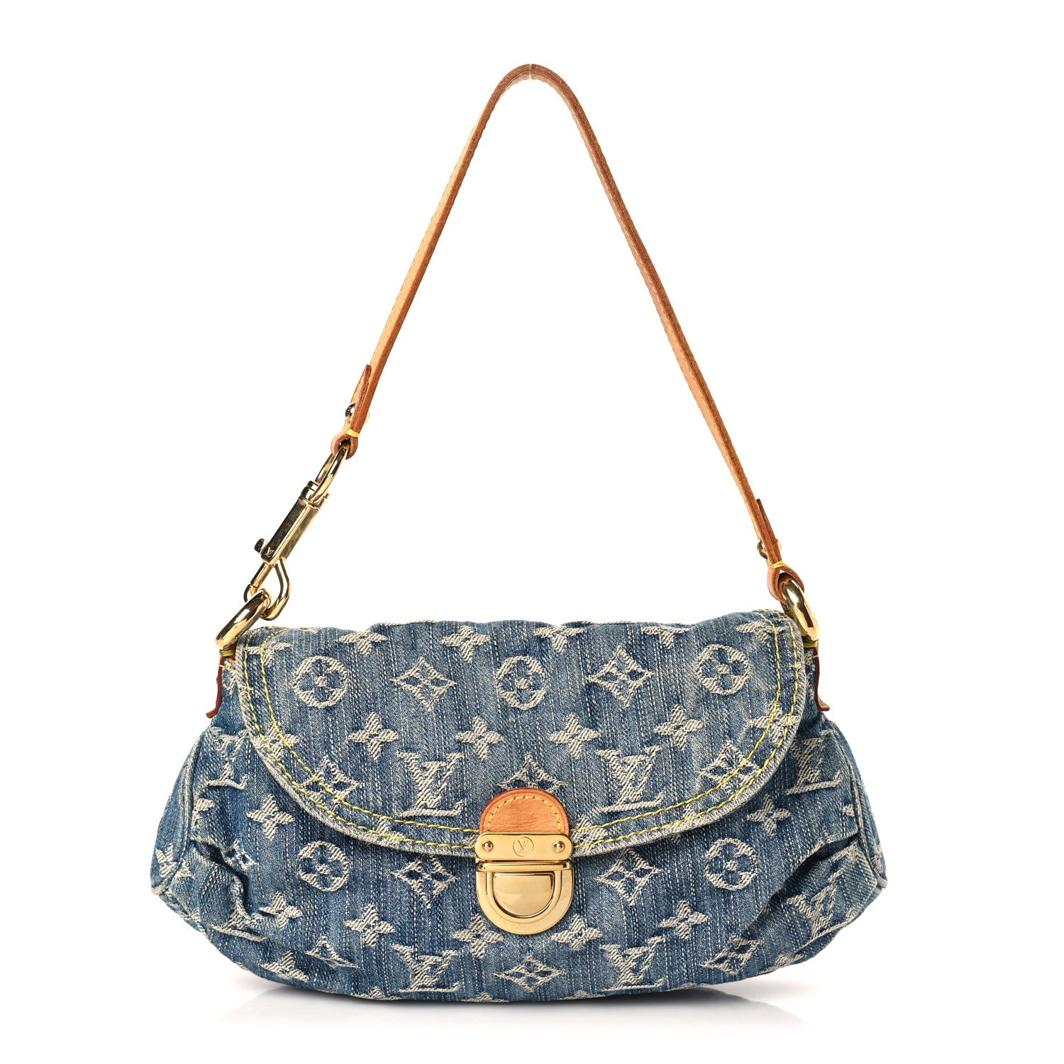 Louis Vuitton Monogram Denim Mini Pleaty Blue 1 of 9