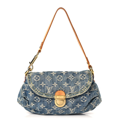Louis Vuitton Monogram Denim Mini Pleaty Blue 1 of 9