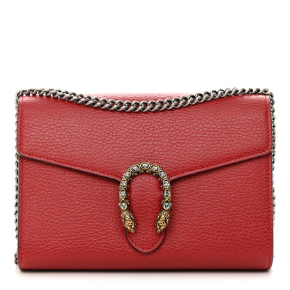 Gucci Calfskin Mini Dionysus Chain Wallet Hibiscus Red 1 of 11