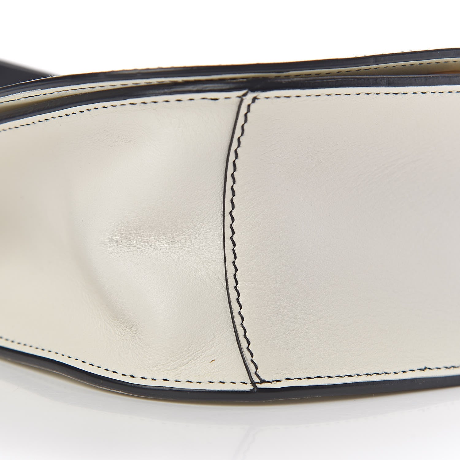 Prada City Calf Pionniere Saddle Bag Black White 7 of 9