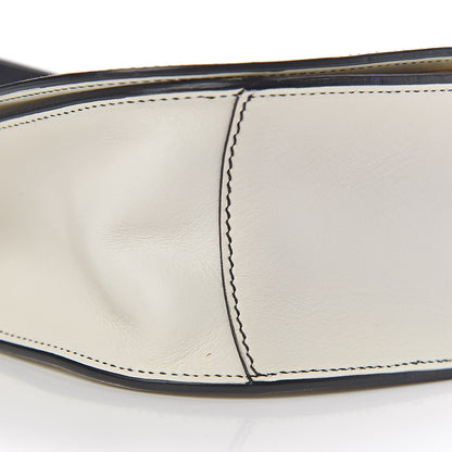 Prada City Calf Pionniere Saddle Bag Black White 7 of 9