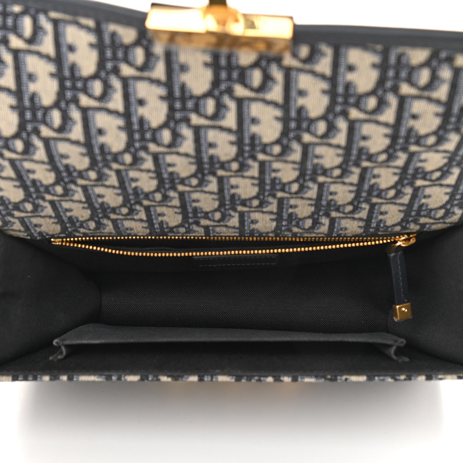 Christian Dior Oblique 30 Montaigne Chain Flap Bag Blue 5 of 10