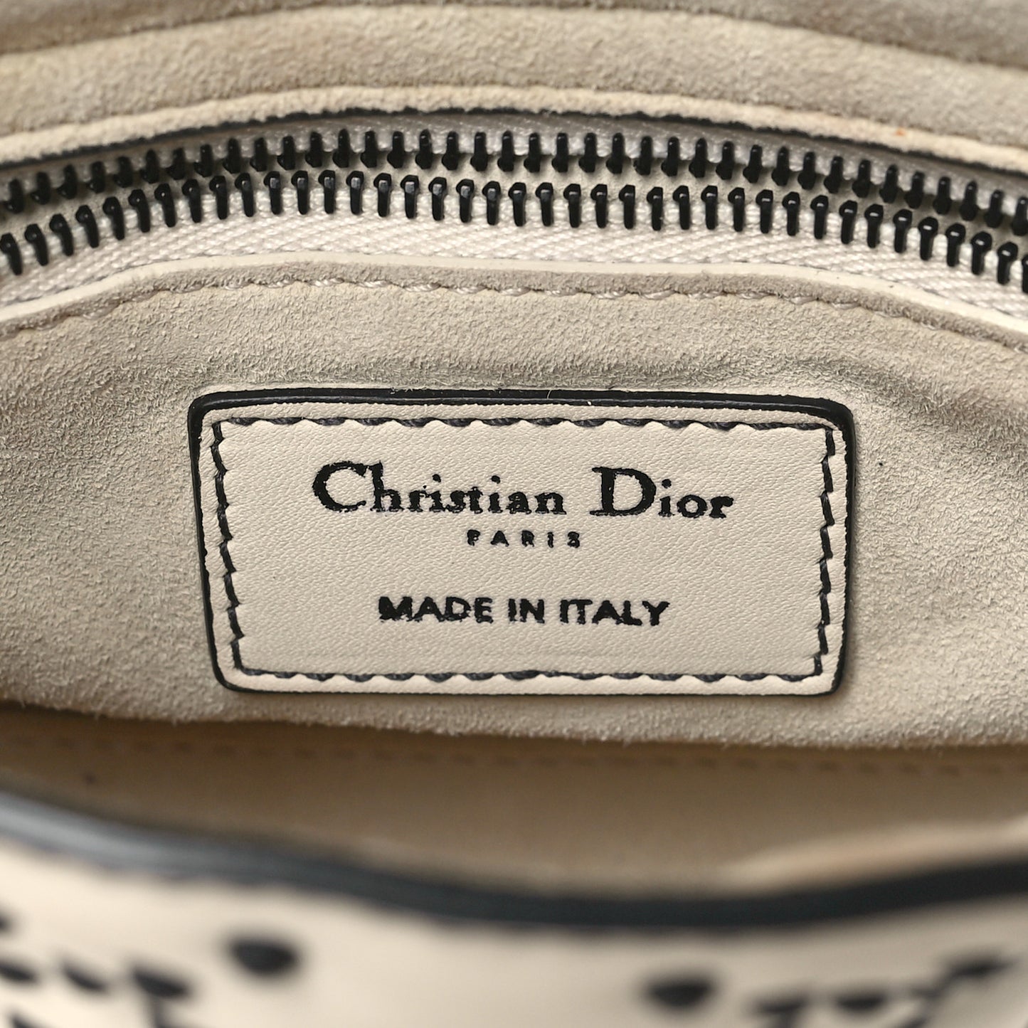 Ultra Matte Calfskin Studded Mini Supple Lady Dior White Black