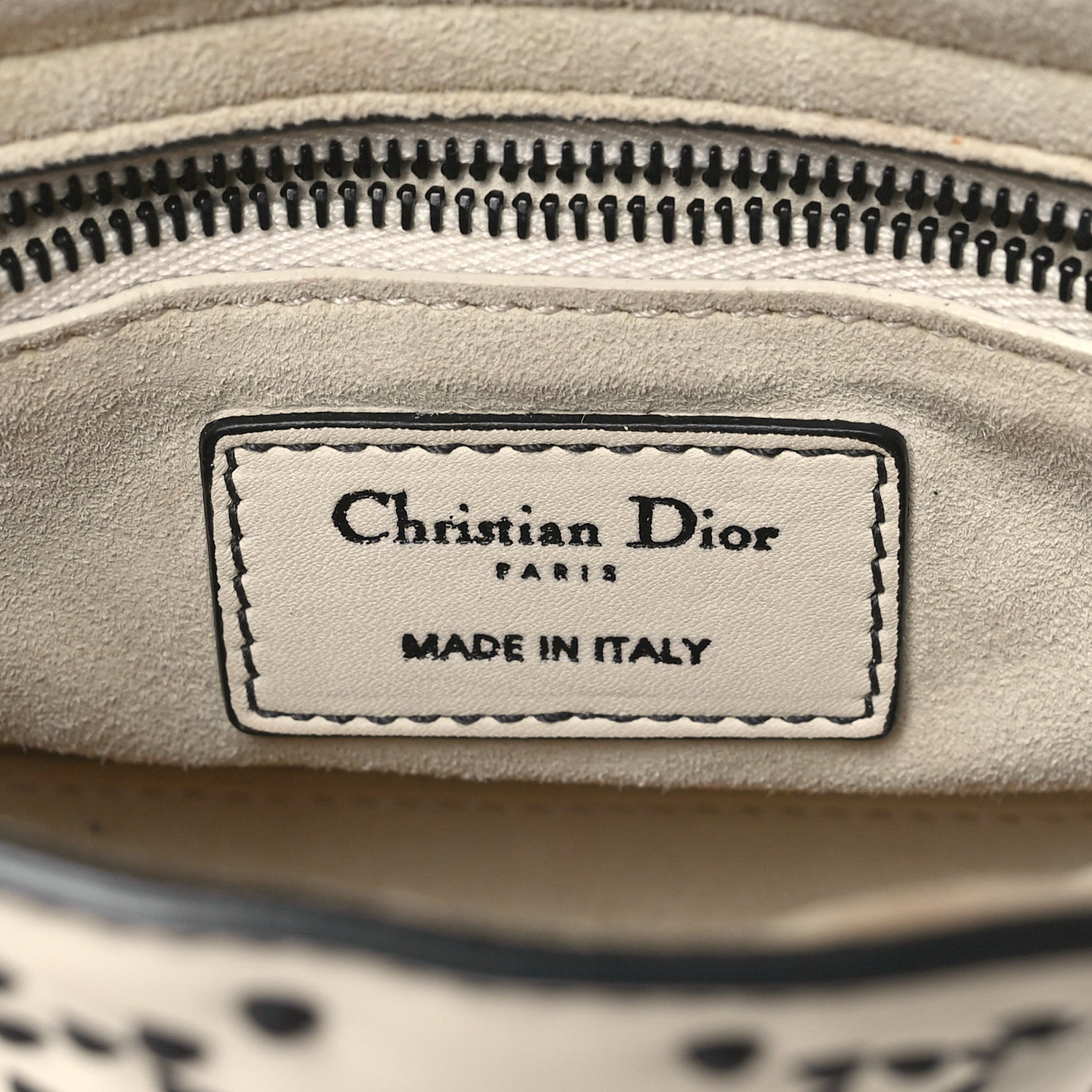 Christian Dior Ultra Matte Calfskin Studded Mini Supple Lady Dior White Black 6 of 12