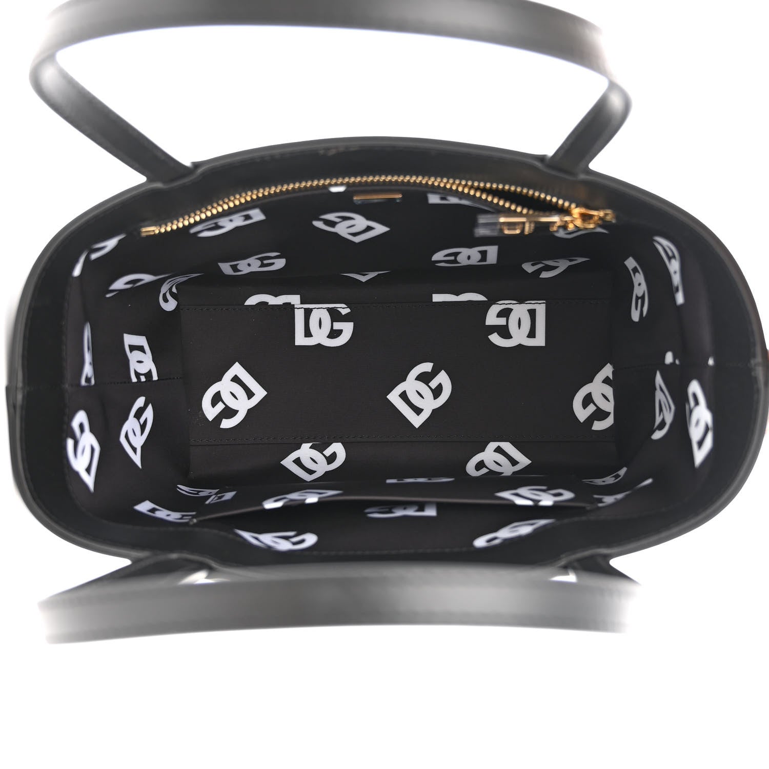 Dolce & Gabbana Calfskin Small DG Logo Shopper Tote Black 5 of 10