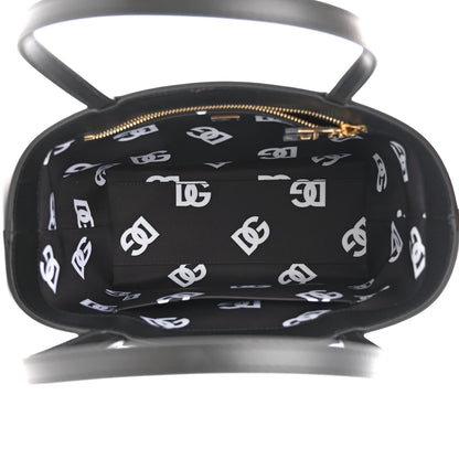 Dolce & Gabbana Calfskin Small DG Logo Shopper Tote Black 5 of 10