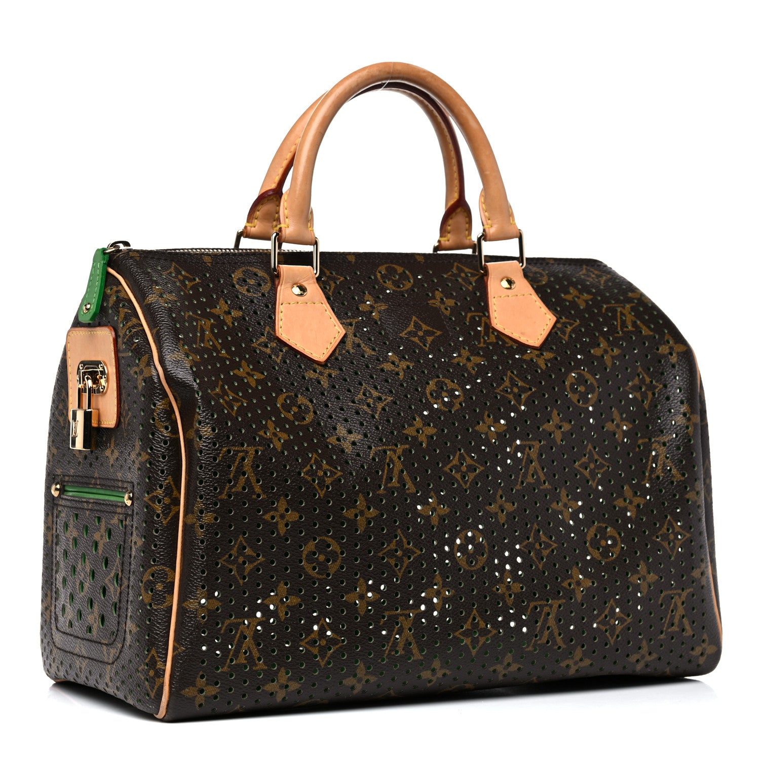Louis Vuitton Monogram Perforated Speedy 30 Green 3 of 23