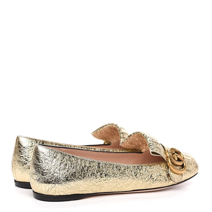 Gucci Galassia GG Marmont Fringe Flats 36.5 Platino 4 of 9