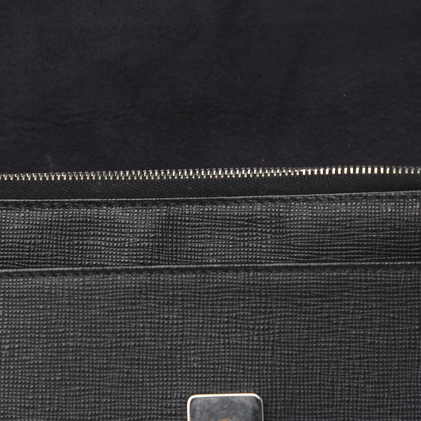 Vitello Elite Mink Fur Studded Karlito Tube Wallet on Chain Black