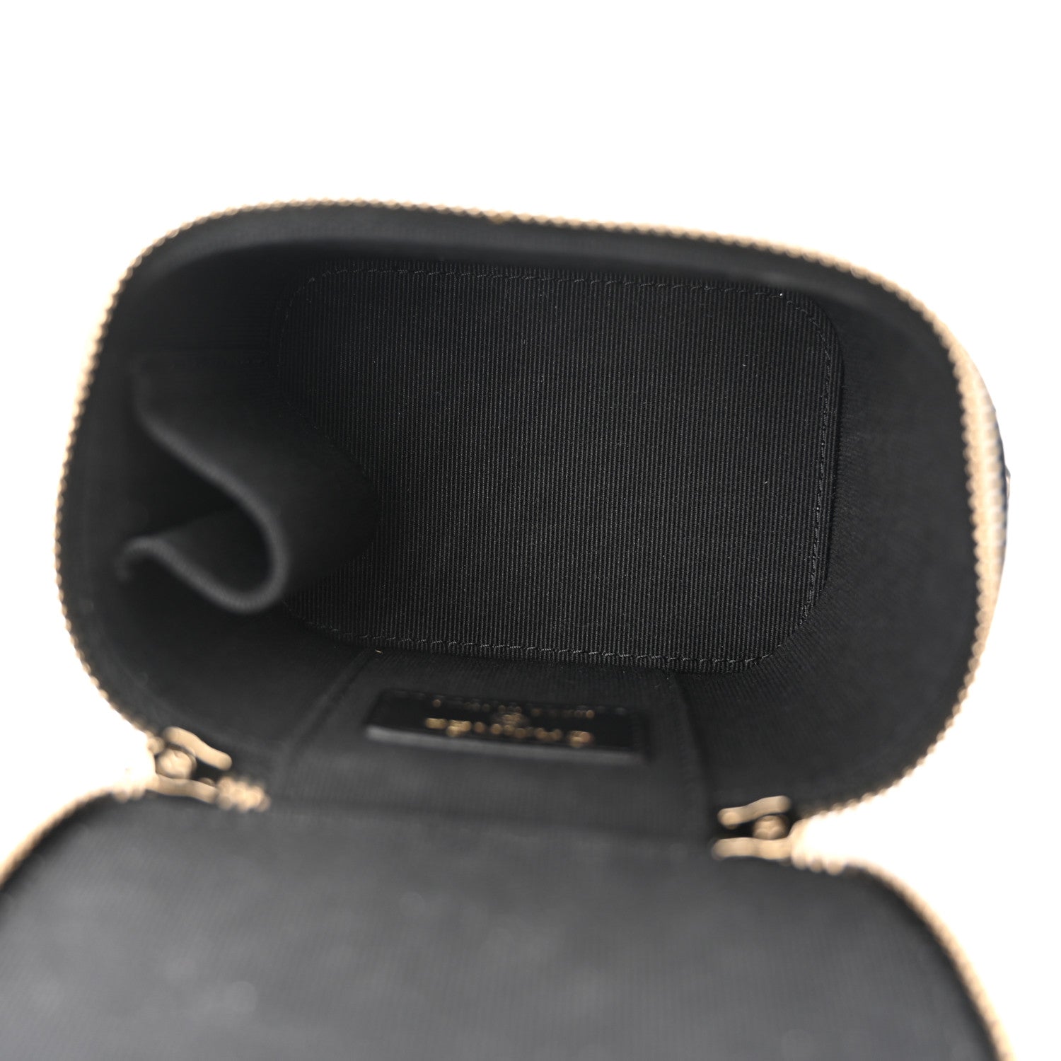 Chanel Lambskin Quilted Top Handle Mini Vanity Case With Chain Black 5 of 10