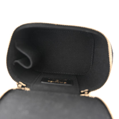 Chanel Lambskin Quilted Top Handle Mini Vanity Case With Chain Black 5 of 10