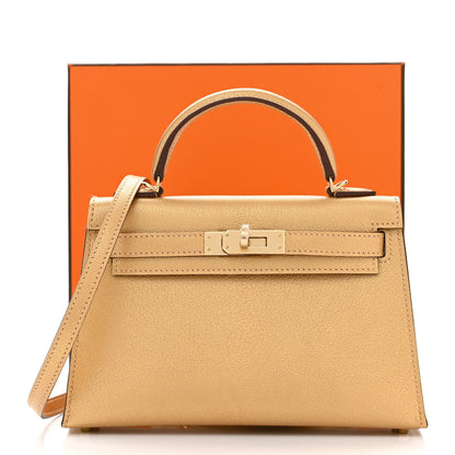 Hermes Metallic Chevre Chamkilight Mini Kelly Sellier 20 Dore 10 of 10