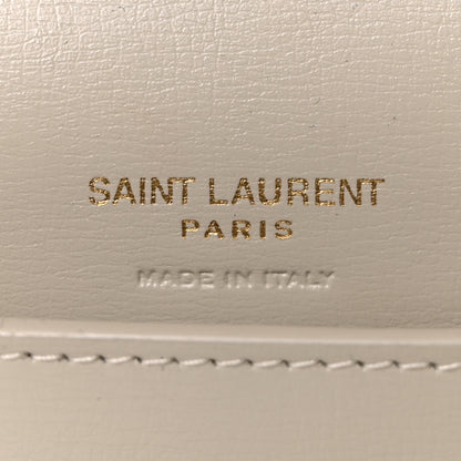 Saint Laurent Smooth Calfskin Monogram Phone Holder Crossbody Crema Soft 16 of 21