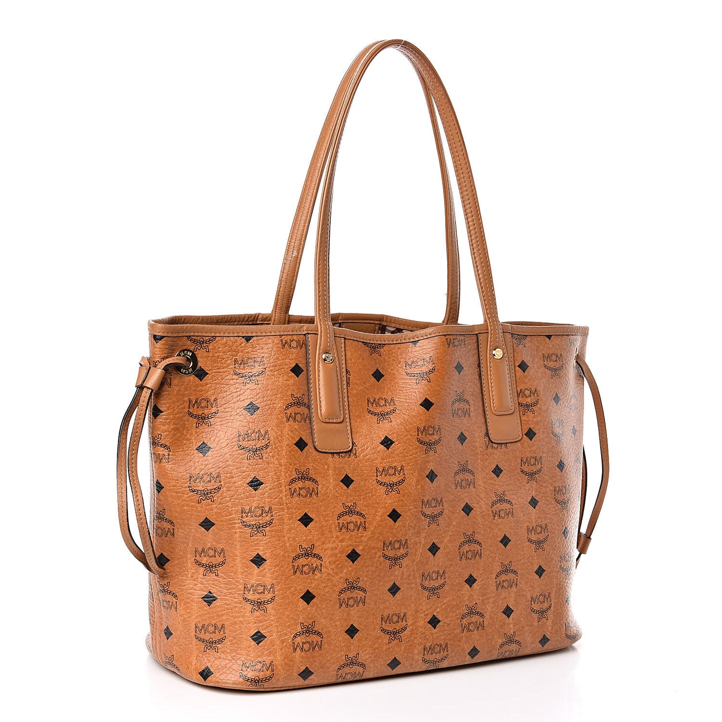 Visetos Medium Liz Reversible Shopper Tote Cognac