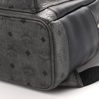 MCM Visetos Calfskin Medium Geonautic Backpack Black Phantom Grey 6 of 8