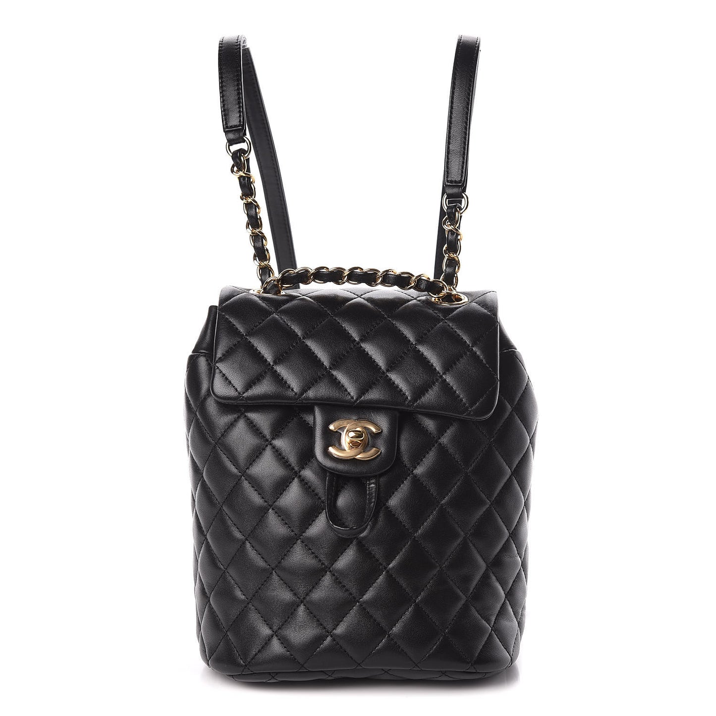 Lambskin Quilted Mini Urban Spirit Backpack Black