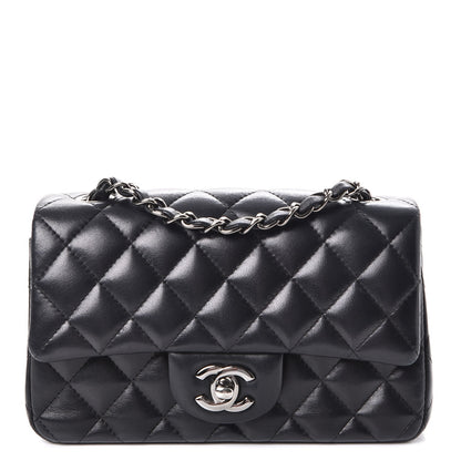 Chanel Lambskin Quilted Mini Rectangular Flap Black 1 of 7